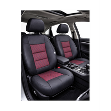 Încarcă imaginea în vizualizatorul Galerie, Huse scaune auto universale premium cu bancheta spate fractionata negru rosu