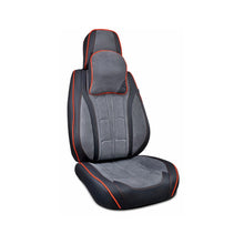 Încarcă imaginea în vizualizatorul Galerie, Huse scaune auto universale fractionate 9D Premium fata si spate negru cusatura rosie