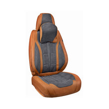 Încarcă imaginea în vizualizatorul Galerie, Huse scaune auto universale fractionate Premium 9D fata si spate maro gri antracit