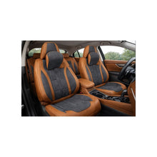 Încarcă imaginea în vizualizatorul Galerie, Huse scaune auto universale fractionate Premium 9D fata si spate maro gri antracit