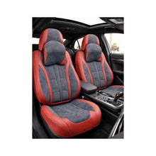 Încarcă imaginea în vizualizatorul Galerie, Huse scaune auto universale fractionate 9D Premium fata si spate rosu gri antracit