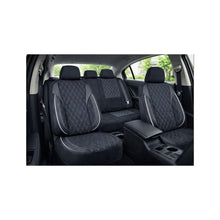 Încarcă imaginea în vizualizatorul Galerie, Huse scaune auto universale fractionate XL Premium compatibile SUV si Limuzine negru cusatura gri
