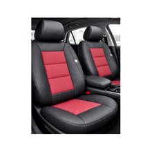 Încarcă imaginea în vizualizatorul Galerie, Huse scaune auto universale premium cu bancheta spate fractionata negru rosu