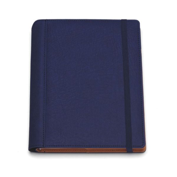 Agenda de lux 2026, datata zilnic, Borneo Blu cu elastic , 17 x 24 cm