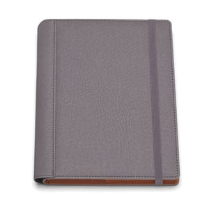 Agenda de lux 2026, datata zilnic, Borneo Gri cu elastic , 17 x 24 cm