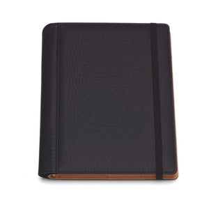 Agenda de lux 2026, datata zilnic, Borneo Negru cu elastic , 17 x 24 cm