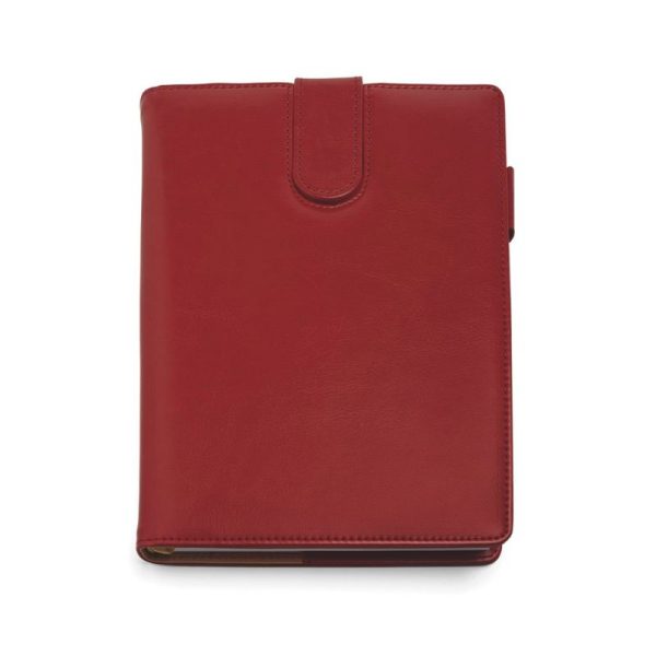Agenda de lux 2026, datata zilnic,  Riga Rosu cu clapa magnetica , 15 x 21 cm