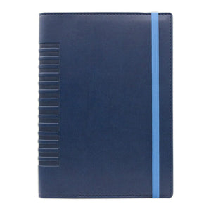 Agenda de lux 2025, datata zilnic, Cometa Blu cu elastic Bleu, 17x24 cm