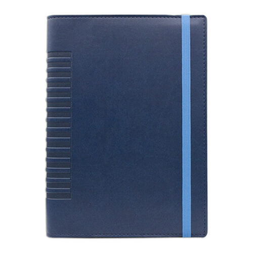 Agenda de lux 2025, datata zilnic, Cometa Blu cu elastic bleu, 15x21 cm