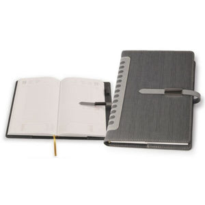 Agenda de lux 2026, datata zilnic, Sirio Grigio, 15 x 21 cm