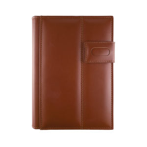 Agenda din piele 2026, datata zilnic, Monaco Maro, 15 x 21 cm