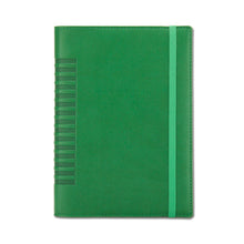 Încarcă imaginea în vizualizatorul Galerie, Agenda de lux 2026, datata zilnic, Cometa Verde cu elastic , 17 x 24 cm
