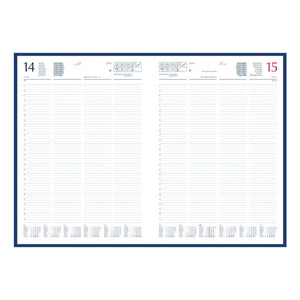 Agenda A4 2025, datata zilnic, 512 Big Matra Blu, 21x30 cm, 400 pagini