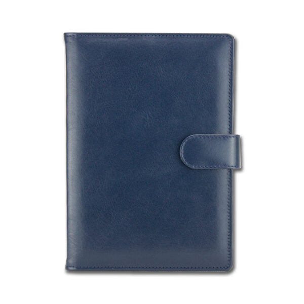 Agenda din piele 2026, datata zilnic, Kenya Blu, 15 x 21 cm
