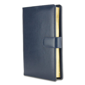 Agenda din piele 2026, datata zilnic, Kenya Blu, 17 x 24 cm