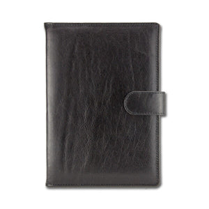 Agenda din piele 2026, datata zilnic, Kenya Nero, 15 x 21 cm