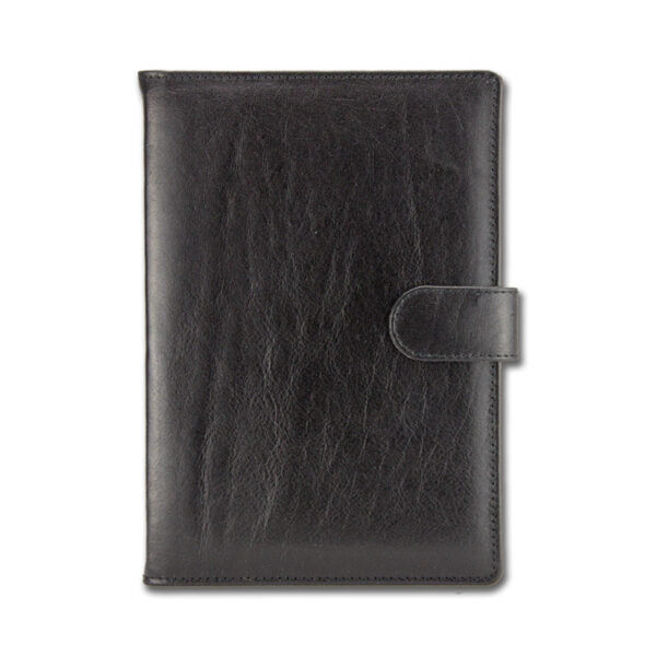 Agenda din piele 2026, datata zilnic, Kenya Nero, 15 x 21 cm