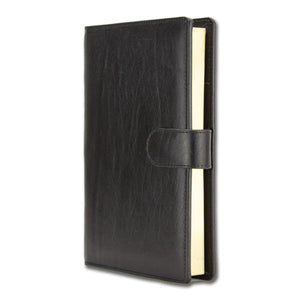 Agenda din piele 2026, datata zilnic, Kenya Nero, 17 x 24 cm