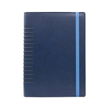 Încarcă imaginea în vizualizatorul Galerie, Agenda de lux 2027, datata zilnic, Cometa Blu cu elastic bleu, 15 x 21 cm
