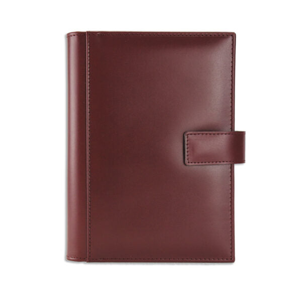 Agenda din piele 2026, datata zilnic, Apollo Bordo, 15 x 21 cm