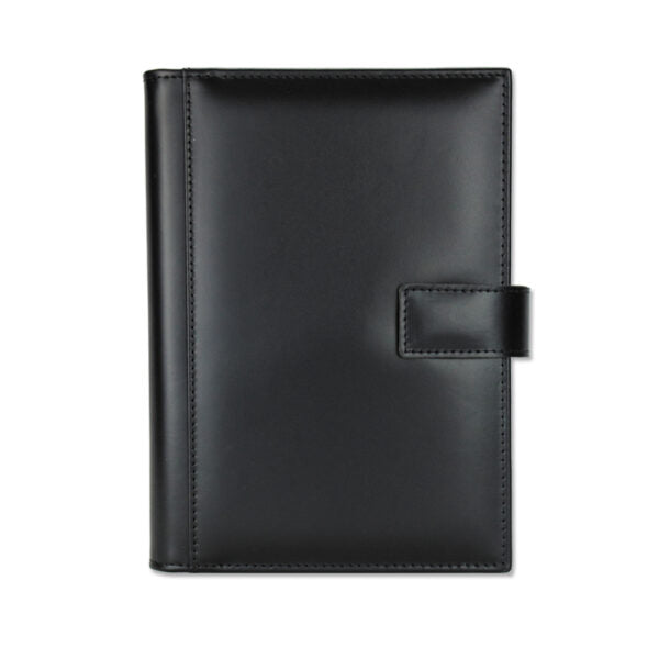 Agenda din piele 2026, datata zilnic, Apollo Nero, 15 x 21 cm
