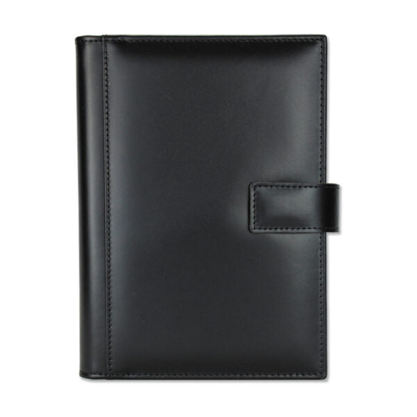 Agenda din piele 2026, datata zilnic, Apollo Nero, 17 x 24 cm