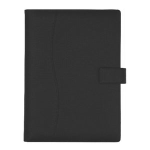 Agenda 2025 din piele naturala, datata zilnic, Black, 17x24 cm