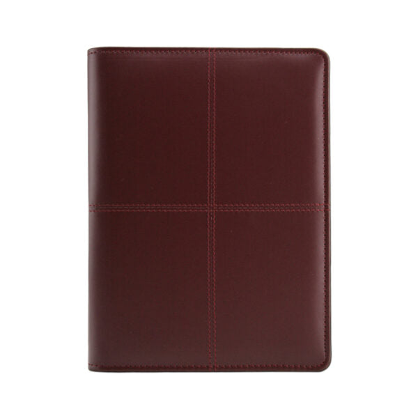 Agenda de lux 2026, datata zilnic, cu fermoar Bluette Bordo, 15 x 21 cm
