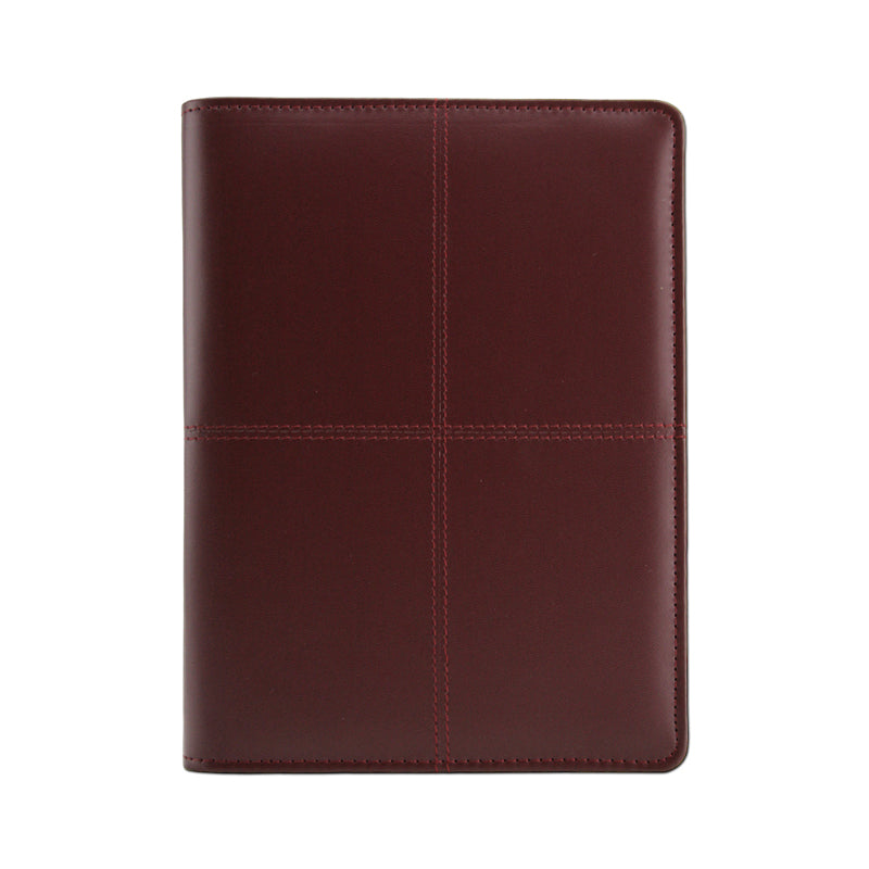 Agenda de lux 2025, datata zilnic, cu fermoar Bluette Bordo, 15x21 cm