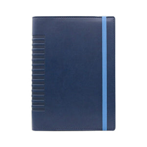Agenda de lux 2026, datata zilnic, Cometa Blu cu elastic bleu, 15 x 21 cm
