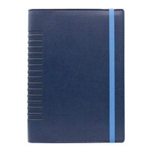 Agenda de lux 2026, datata zilnic, Cometa Blu cu elastic Bleu, 17 x 24 cm