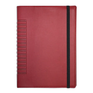 Agenda de lux 2026, datata zilnic, Cometa Rosu cu elastic negru, 17 x 24 cm