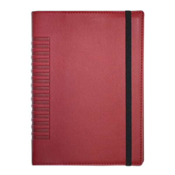 Agenda de lux 2026, datata zilnic, Cometa Rosu cu elastic negru, 17 x 24 cm