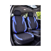 Încarcă imaginea în vizualizatorul Galerie, Huse scaune auto universale XL fractionate Premium compatibile SUV si Limuzine negru albastru
