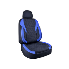 Încarcă imaginea în vizualizatorul Galerie, Huse scaune auto universale XL fractionate Premium compatibile SUV si Limuzine negru albastru
