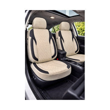 Încarcă imaginea în vizualizatorul Galerie, Huse scaune auto universale fractionate XL Premium compatibile SUV si Limuzine bej cu negru
