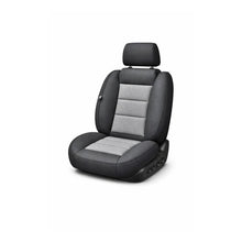 Încarcă imaginea în vizualizatorul Galerie, Huse scaune auto universale premium  cu bancheta spate fractionata negru gri
