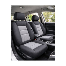Încarcă imaginea în vizualizatorul Galerie, Huse scaune auto universale premium  cu bancheta spate fractionata negru gri
