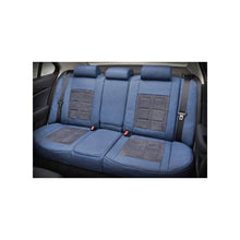 Încarcă imaginea în vizualizatorul Galerie, Huse scaune auto universale fractionate 9D Premium fata si spate albastru  gri antracit
