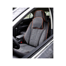 Încarcă imaginea în vizualizatorul Galerie, Huse scaune auto universale fractionate 9D  Premium fata si spate negru cusatura rosie
