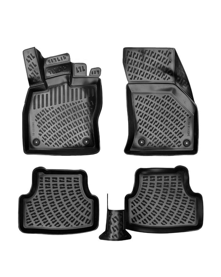 Covoare auto SEAT Ateca 2016-2024, dedicate, stil tavita, cu tunel median