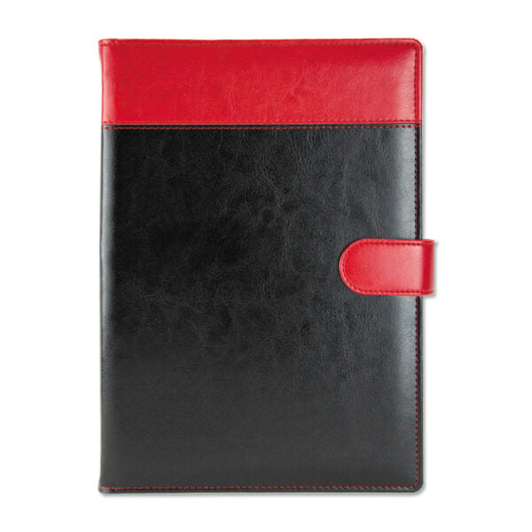 Agenda de lux 2026, datata zilnic, Top Negru/Rosu, 17 x 24 cm