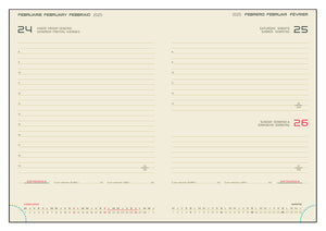 Agenda 2025, datata zilnic, 457 New Karachi Nero, 17x24 cm